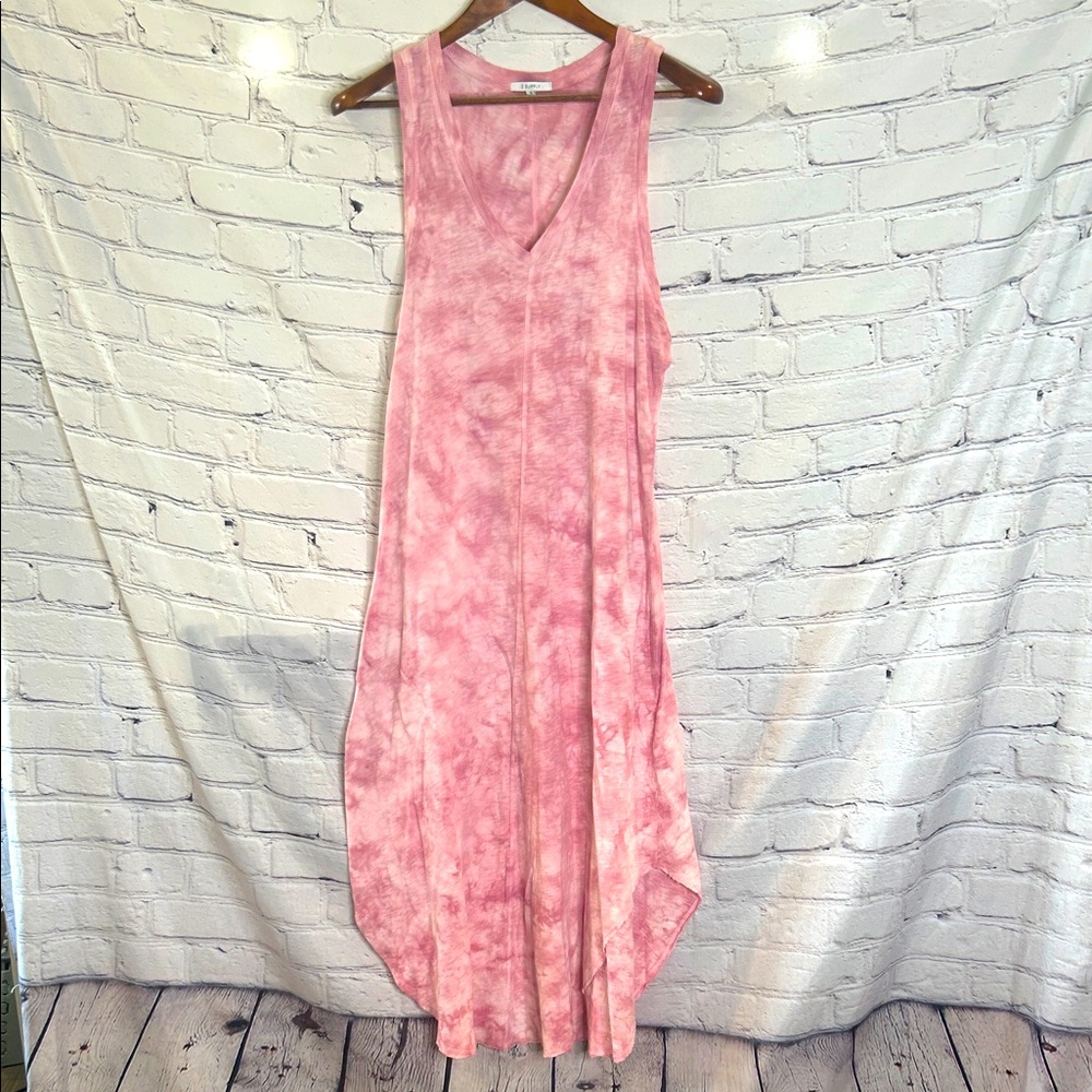 Z Supply Pink Tie-Dye Maxi Dress Size Small Excellent Condition